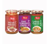Southeast Asian Street Food Cooking Paste & Sauce Bundle (3 Pack) - Satay Sauce, Nasi Goreng & Laksa Paste - Easy & Convenient