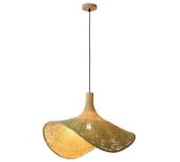 Southeast Asian Style Chandelier Hanging Light Retro Braided Bamboo Lamp Handmade Woven Hanging Ceiling Light Lampshade Woven Wicker Farmhouse Dining Pendant,Restaurant Tea Room