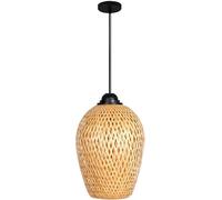 Southeast Asian Style Hanging Lights Wicker Lamp Shade 1-Pack Woven Small Pendant Lighting Indoor Decor Natural Rattan Ceiling Light,Modern