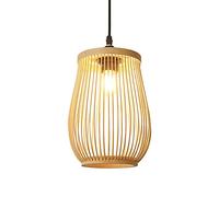 Southeast Asian Style Light Fixtures and Bamboo Woven Light Fixture,Creative Hollow Handmade Bamboo Hanging Light for Restaurant Bar Kitchen Dining Room Ceiling Lighting Fixture