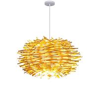 Southeast Asian Style Rattan Basket Chandelier Wicker Ceiling Pendant Lighting Shade Retro Bamboo Woven Lamp Beach Country Natural Hanging Light Fixture for Dining Room Kitchen Living Room