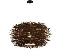 Southeast Asian Style Rattan Basket Chandelier Wicker Ceiling Pendant Lighting Shade Retro Bamboo Woven Lamp Beach Country Natural Hanging Light Fixture for Dining Room Kitchen Living Room
