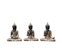 Southeast Asian Thai Buddha Statue - 11x5.8x16cm Resin Craft Home Décor Ornament, Creative Porch Decoration, Spiritual Relaxation Art Piece