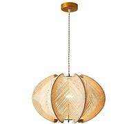 Southeast Asian Wooden Birdcage Farmhouse Pendant Light Polygonal Kitchen Island Hanging Lamp Creative Hemp Rope Dining Room Guesthouse Chandelier Suitable For Bedrooms & Bars Lighting Fixture