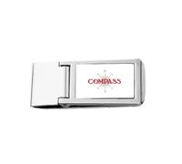 Southeast Northwest Compass Slim Money Clip Stainless Holder Pocket Wallet