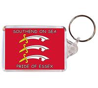 Southend on Sea - Pride of Essex - Double Sided Large Keyring County Flag Souvenir/Gift/Present