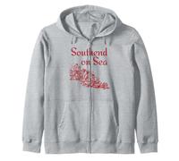 Southend-on-Sea - Retro vintage British beach seaside scene Zip Hoodie