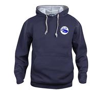 Southend Retro Football Hoodie Embroidered Logo Navy Blue