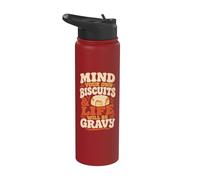 Southern Breakfast Funny Biscuits Gravy Stainless Steel Insulated Water Bottle