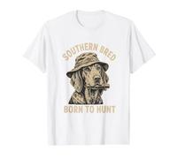 Southern Bred Born to Hunt Dog Lover Value Graphic T-Shirt, Men, White, S
