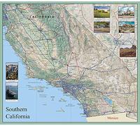 Southern California Pictorial Wall Map 100 x 88 cm - Laminated