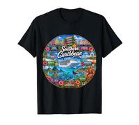 Southern Caribbean Cruise Destination Value Graphic T-Shirt, Men, Black, M