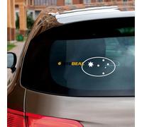 Southern Cross Australia Aussie Oval Sticker Decal Vinyl - 2 Pack White 10.2cm - for Car Boat Laptop Cup No Background Die-Cut