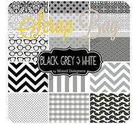 Southern Fabric Black, White and Grey Scrap Bag (Approx 2 Yards) by Mixed Designers DIY Quilt Fabric