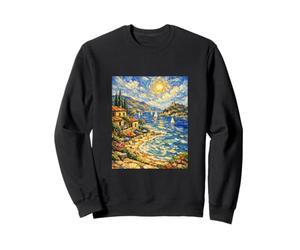 Southern France Coast in Sunshine - Van Gogh Inspired Sweatshirt