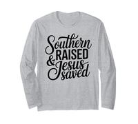 Southern Girl Jesus Saved Faithful Christian Bible God Long Sleeve T-Shirt