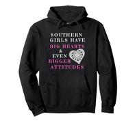 Southern Girls Big Hearts Bigger Attitudes Shabby Chic Style Pullover Hoodie
