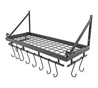 Southern Homewares SH-10293, Black Pot Holder Hanging Rack, Iron