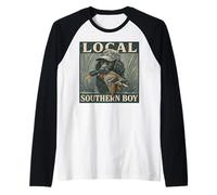Southern Hunting Culture Duck Hunter Black Lab Outdoor Raglan Baseball Tee