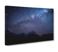 Southern Lights In New Zealand Canvas Print | Gallery Wrapped 30mm Frame Wall Art | 20x14 inches | Ready to Hang | Abstract Picture | Living Room Bedroom Lounge Office