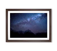 Southern Lights in New Zealand in Abstract Framed Print | A2 Walnut Framed Wall Art | Ready to Hang | Abstract Fantasy Picture | Living Room Bedroom Lounge Office
