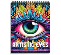 SOUTHERN LOTUS Artistic Eyes Spiral Coloring Book for Adults Women Teens to Relax Stress Relief