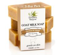 Southern Natural Oatmeal Soap Bar 3 Pack Unscented Goat Milk Soap Bars With Colloidal Oatmeal Honey For Dry Sensitive Skin Fragrance Free Cleanser