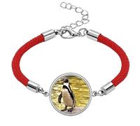 Southern Ocean Penguin Antarctic Science Nature Lucky Red String Bracelet Rope Bracelet Handmade