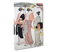 Southern Pleasure District by Torii Kiyonaga Painting Canvas Print | Gallery Wrapped 30mm Frame Wall Art | 30x20 inches | Ready to Hang | Contemporary Picture | Living Room Bedroom Lounge Office