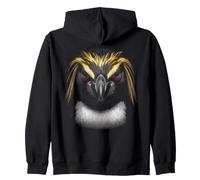 Southern Rockhopper Penguin Face Sea Wildlife Nature Penguin Zip Hoodie