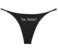 Southern Sisters Yes Daddy Thong Underwear For Women, Black, S