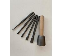 Southern Stone Italian Tungsten Tipped Stone Carving Chisel Set - Various Sizes (4, 8, 10, 15, 20mm) & 600g Dummy Hammer