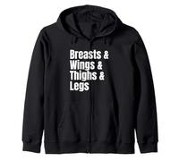 Southern Style Food Fried Chicken Ingredient List Zip Hoodie