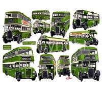 Southern & Western National Bus Montage Metal Wall Art