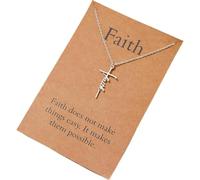 SOUTHLISA Blessed Cross Necklace, Christian Gifts for Women, Religious Gifts for Women, Christian Jewelry Gifts for Women, Silver Cross Necklace, Gifts for Women, M, Stainless Steel, Not Available