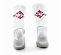 SOUTHPAW Boxing Socks - Non Slip Grip Socks for Boxing Training & Gym - Awarded 3x World’s Best by Fit2Box - Anti Blister Athletic Performance Socks (UK, 5-9, White)