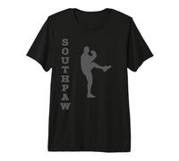 Southpaw Lefty Baseball Left Handed Pitching Funny Pitcher Premium T-Shirt