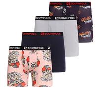 Southpole Boxer Briefs for Men Pack of 4 with 6" Inseam - Brushed Polyester Contour Pouch Athletic Moisture Wicking Underwear, Combo3, XXL
