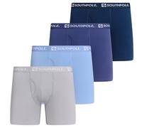 Southpole Boxer Briefs for Men Pack of 4 with 6" Inseam - Brushed Polyester Contour Pouch Athletic Moisture Wicking Underwear, Combo6, XXL