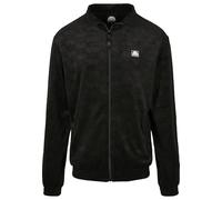 Southpole Herren AOP Velour Jacket Jacke, Black, L