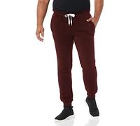 Southpole Men's 1570 Basic Active Fleece Jogger Sweatpants, Burgundy, Medium