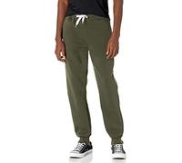 Southpole Men's 1570 Basic Active Fleece Jogger Sweatpants, Olive, Medium