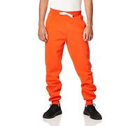 Southpole Men's 1570 Basic Active Fleece Jogger Sweatpants, Orange, Large