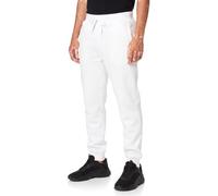 Southpole Men's 1570 Basic Active Fleece Jogger Sweatpants, White a, Small