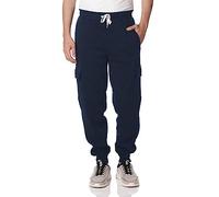 Southpole Men's Active Tech Woven Cargo Jogger Pants Sweatpants, New Navy Fleece, 3X-Large