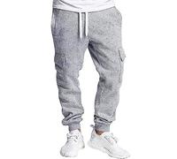 Southpole Men's Active Fleece Open Bottom Sweatpants-Regular and Big & Tall Sizes, Heather Grey, Small