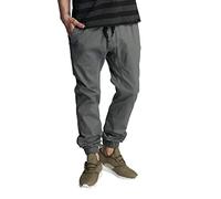 Southpole Men's basic Casual Pants, Dark Grey, S UK