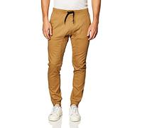 Southpole Men's Basic Stretch Twill Jogger Pants-Reg and Big & Tall Sizes Casual, Brown, Small