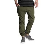 Southpole Men's Basic Stretch Twill Jogger Pants-Reg and Big & Tall Sizes, Olive, Large