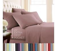 Southshore Fine Living, Inc. 21-Inch Extra Deep Pocket Queen Sheets Set, 6-Piece Premium Microfiber Sheet Set, Pet Hair Resistant Bedding, Queen Size Fitted Sheet with Pillow Cases, Lavender Sheets